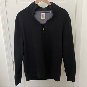 Copper & Oak Men's Black Quarter Zip Long Sleeve Pullover Sweater Golfing Size M